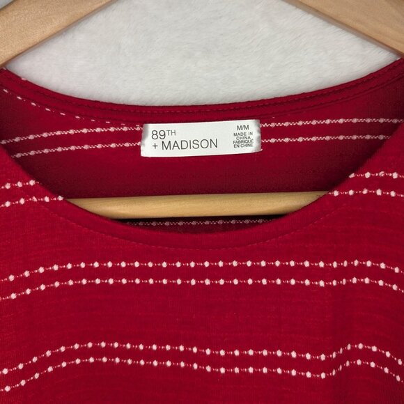 89th & Madison NWOT shirred elbow sleeve blouse with button trim - Picture 2 of 4
